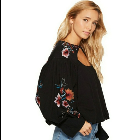 Free People Black Lita Top. NWT Size medium. - Picture 7 of 8